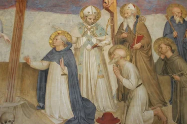 Korsfestelse med helgener
