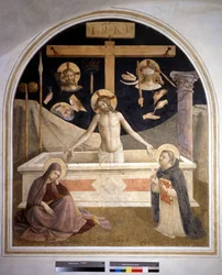 Kristus står opp fra sin grav. 1438/1445. Fresco av Guido di Pietro