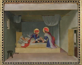The Miracle of the Deacon Justinian, fra predellaen til San Marco-altertavlen, 1440 (tempera på panel)