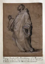studie av Sankt Bernhard for Madonna Carondelet