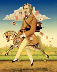 Lewis Carroll (1832-98) 2001 (olje og tempera på panel)