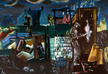 Uthus, ca. 1935 (olje på lerret)