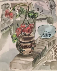 River Garden (akvarell på papir)