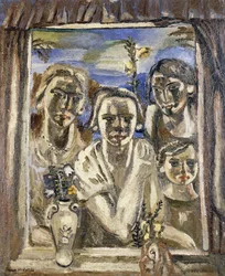 Familien, ca. 1926-1930 (olje på lerret)