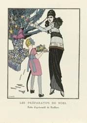 Forberedelser til jul, pub. 1914 (stensiltrykk)