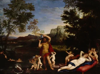 Venus og Mars (olje på lerret)