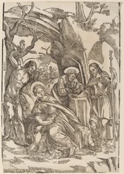 Den hellige familie med Saint Sebastian og Saint Roch