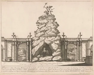Prima Macchina for Chinea av 1726: Hercules and the Hydra, 1726.