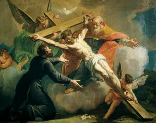 Korsfestelsen med Gud Fader og den hellige Ignatius av Loyola (1709-1769)