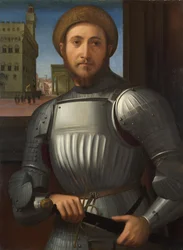 Portrett av en mann i rustning, ca. 1510