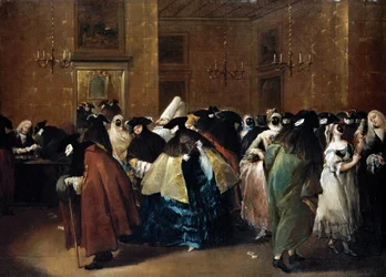 Casino (Det reduserte) i Venezia - Guardi, Francesco (1712-1793) - Olje på lerret - 77,5x107,5 - Privat samling