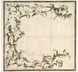 Design for et innrammingsmotiv, 1712-93.