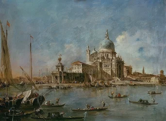 Punta della Dogana med Santa Maria della Salute. Omkring 1770