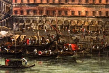 Rialtobroen, detalj, etter 1754 (olje på lerret)