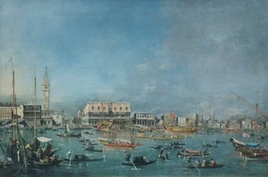 Bucintoro-folkets avreise, ca. 1765–80 (olje på lerret)