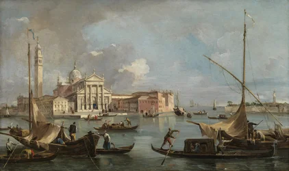 Utsikt over San Giorgio Maggiore, ca. 1760 (olje på lerret)