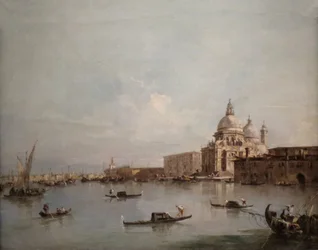 Utsikt over Santa Maria della Salute med Dogana di Mare