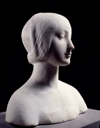 Byste av en ung kvinne ved navn Beatrice d