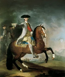Portrett av Charles III av Bourbon-kongen av Spania (olje på lerret)