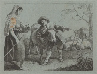 Shepherd peker ut retningen til en gjeterinne, 1762.