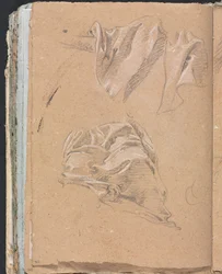 Verona Sketchbook: Draperistudier (side 90)