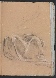 Verona Skissebok: Draperistudie side 35, 1760.