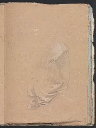 Verona Skissebok: Draperistudie side 57, 1760.
