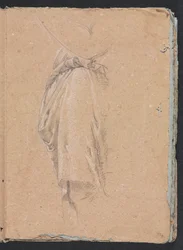 Verona Skissebok: Draperistudie med albue side 5, 1760.