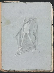 Verona Skissebok: Draperi med fot side 83, 1760.