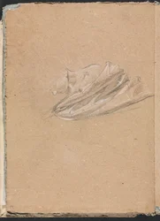 Verona Skissebok: Hode og skulder med draperi side 14, 1760.