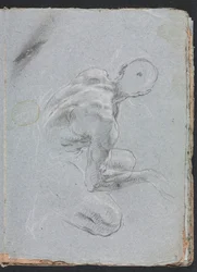 Verona Sketchbook: Naken mann bakfra (side 9)