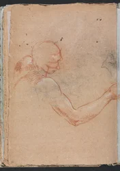 Verona Sketchbook: Naken med hode og høyre arm (side 36)