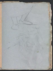 Verona Sketchbook: Studie av føtter (side 53)