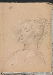 Verona Skissebok: Kvinne med lukkede øyne side 15, 1760.
