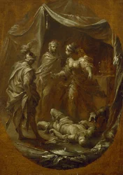 Jael og Sisera, ca. 1730 (olje på papir, lagt på lerret)