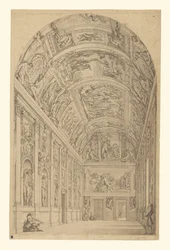 Utsikt over Farnese-galleriet, Roma