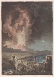 Utbrudd av Vesuv, sett fra Ponte della Maddalena i Napoli Vesuvs utbrudd 8. august 1779, sett fra Ponte della Maddalena