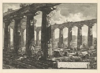 Juno-tempelet i Paestum Vue intérieure du Temple, que l