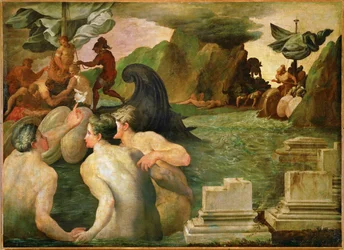 Ulysses og sirenene (olje på lerret)