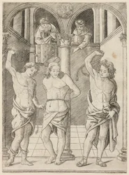The Flagelation, plate 7 fra Jomfruens liv og Kristus