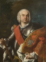 A Knight of the Order of Saint Januarius, ca. 1740 (olje på lerret)