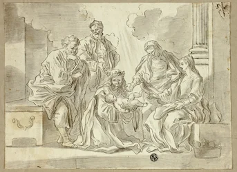 Den hellige familie med helgener