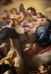 Madonna av rosenkransen med de hellige Dominic og Catherine