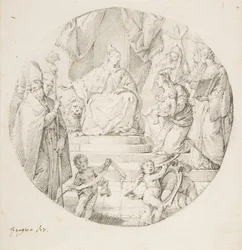 Adel presenterer et spedbarn til Venezia, 1709-87.
