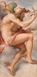Kairos (tidspunktet for den gunstige anledningen), freske av Francesco de Rossi (1510-1563), omkring 1544, Palazzo Vecchio, Firenze