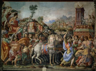 Triumfen til Marcus Furius Camillus (447-365 f.Kr.), fra Sala dell