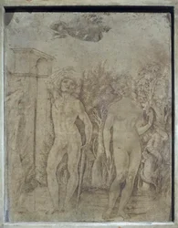Adam og Eva, ca. 1470 (penn og blekk på pergament)