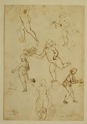 Tre barn; en putto …