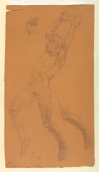 Studier for en flygende figur
