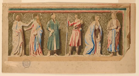 Studie av "altertavle av Saint-Germer-de-fly," Paris, Frankrike